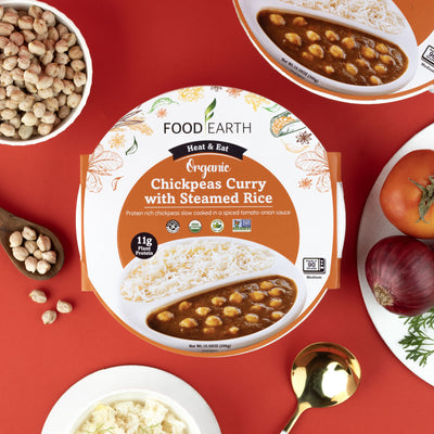Organic Chickpeas Curry with Steamed Rice