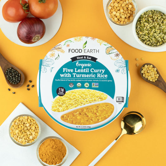 Organic Five Lentil Curry With Turmeric Rice