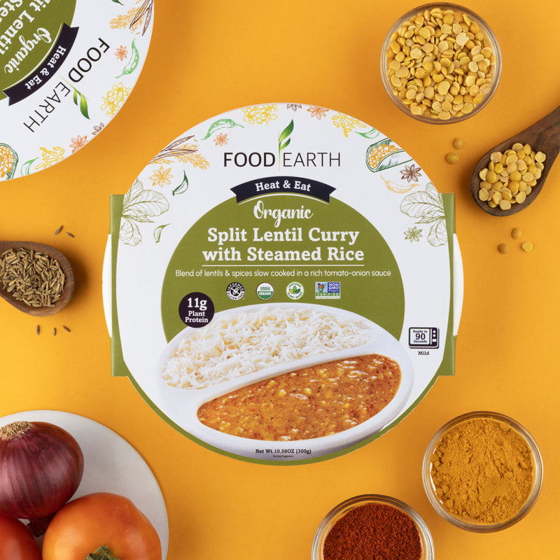 Organic Split Lentil Curry with Steamed Rice