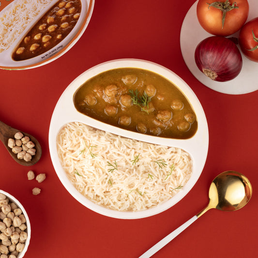 Organic Chickpeas Curry with Steamed Rice